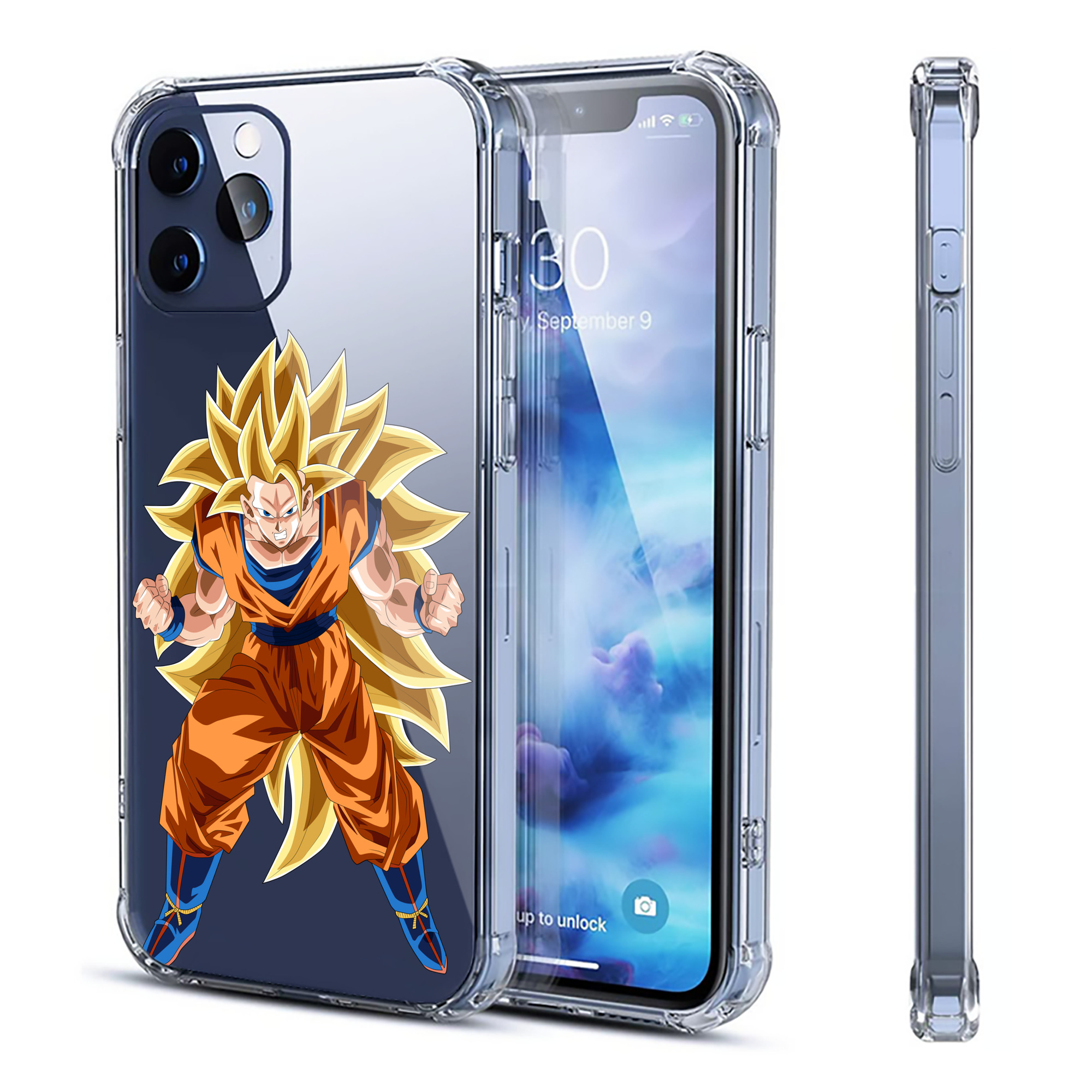（画像用） ドラゴンボール 孫悟空（そん ごくう）Son Goku カカロット DRAGON BALL Kakarotto 【iPhone 12シリーズ対応】透明スマホケース（クリアソフトケース）